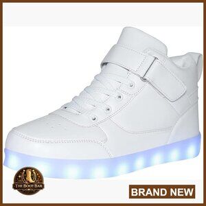 LED Light Up High Top Sneakers USB Rechargeable Unisex Fashion Shoes